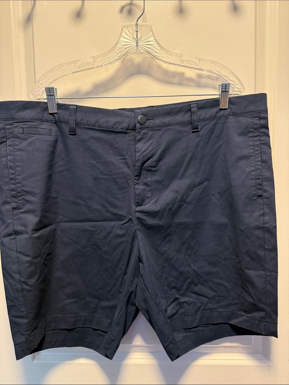 adidas Men's Navy Flat-Front Casual Shorts